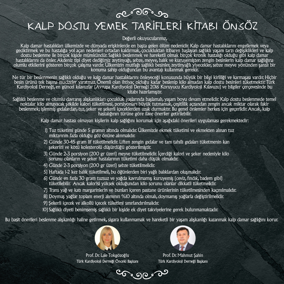 Kalp Dostu Yemek Tarifleri Kitabı